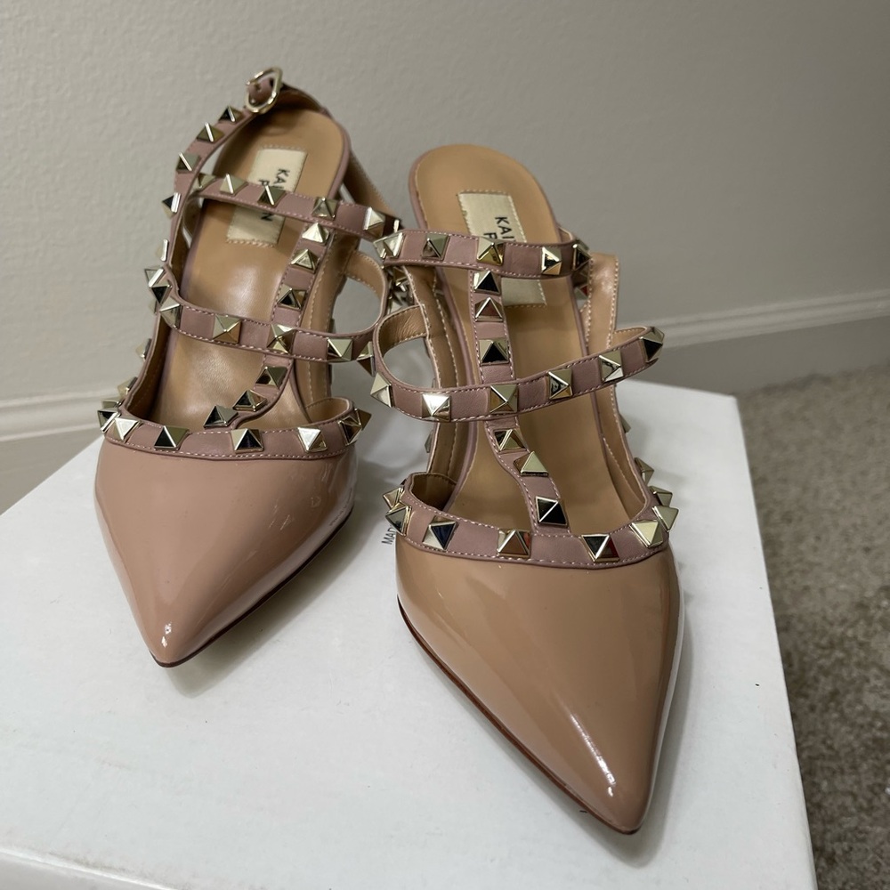 Studded Mid Heel Slingbacks KAITLYN PAN Size 8.5 NEW - Picture 3 of 12